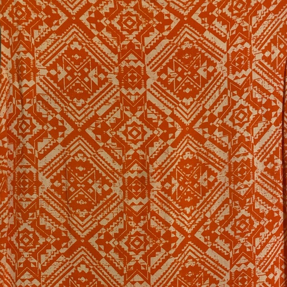 Orange Aztec print fit and flare dress - Picture 5 of 5